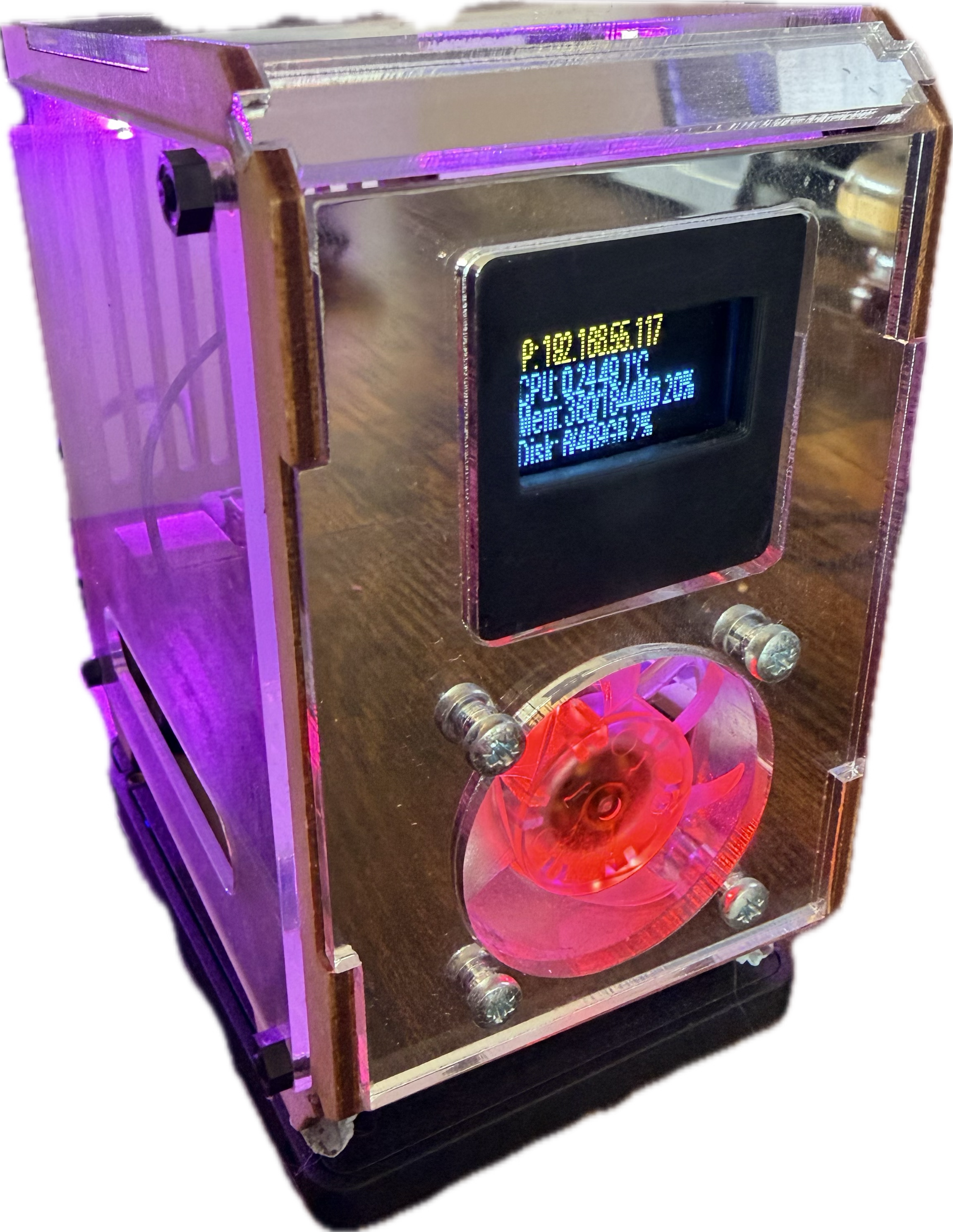 Raspberry Pi 4 in enclosure
